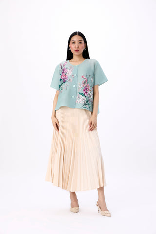 Mira Floral Top - Mint