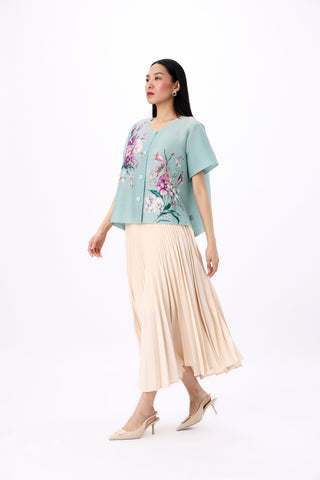 Mira Floral Top - Mint