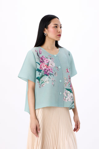 Mira Floral Top - Mint
