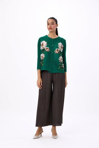 Aliz Floral Shirt - Emerald Green