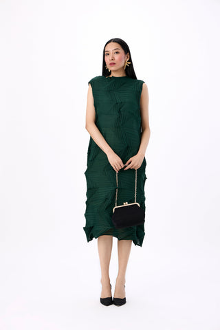 Mona 3D Dress - Dark Green