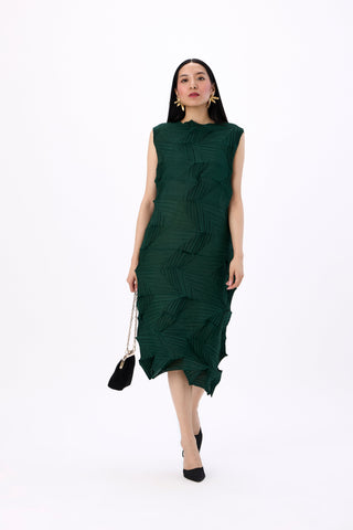 Mona 3D Dress - Dark Green