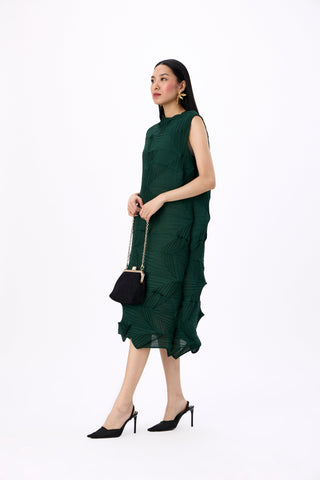 Mona 3D Dress - Dark Green