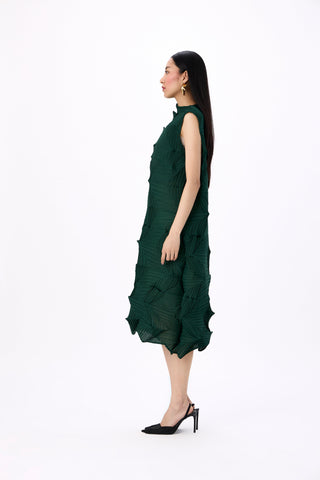 Mona 3D Dress - Dark Green