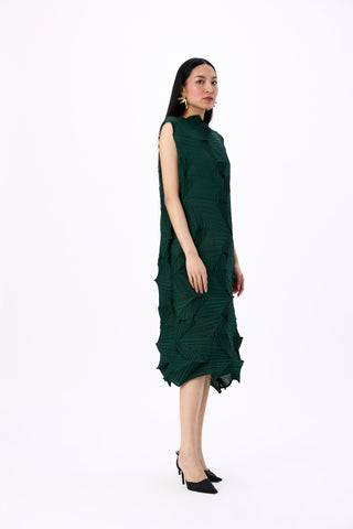 Mona 3D Dress - Dark Green