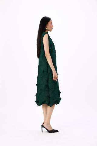 Mona 3D Dress - Dark Green