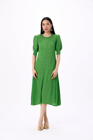 Josephine Puff Sleeve Dress - Green