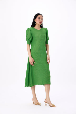 Josephine Puff Sleeve Dress - Green