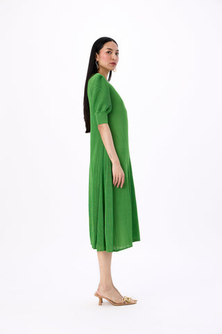Josephine Puff Sleeve Dress - Green