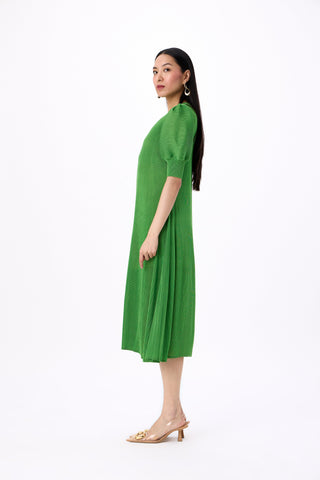 Josephine Puff Sleeve Dress - Green