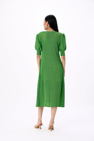 Josephine Puff Sleeve Dress - Green