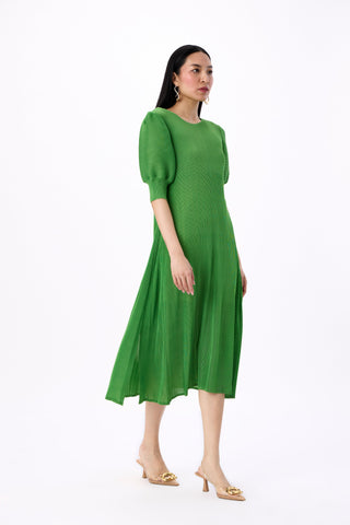 Josephine Puff Sleeve Dress - Green