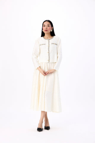 Victoria Satin Set - Ivory