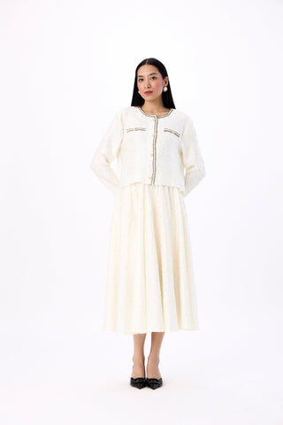 Victoria Satin Set - Ivory