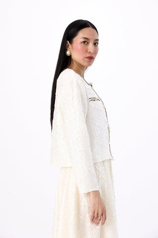 Victoria Satin Set - Ivory