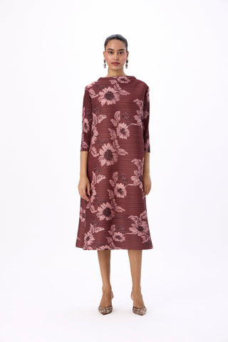 Hester Floral Dress - Chestnut