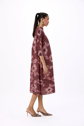 Hester Floral Dress - Chestnut