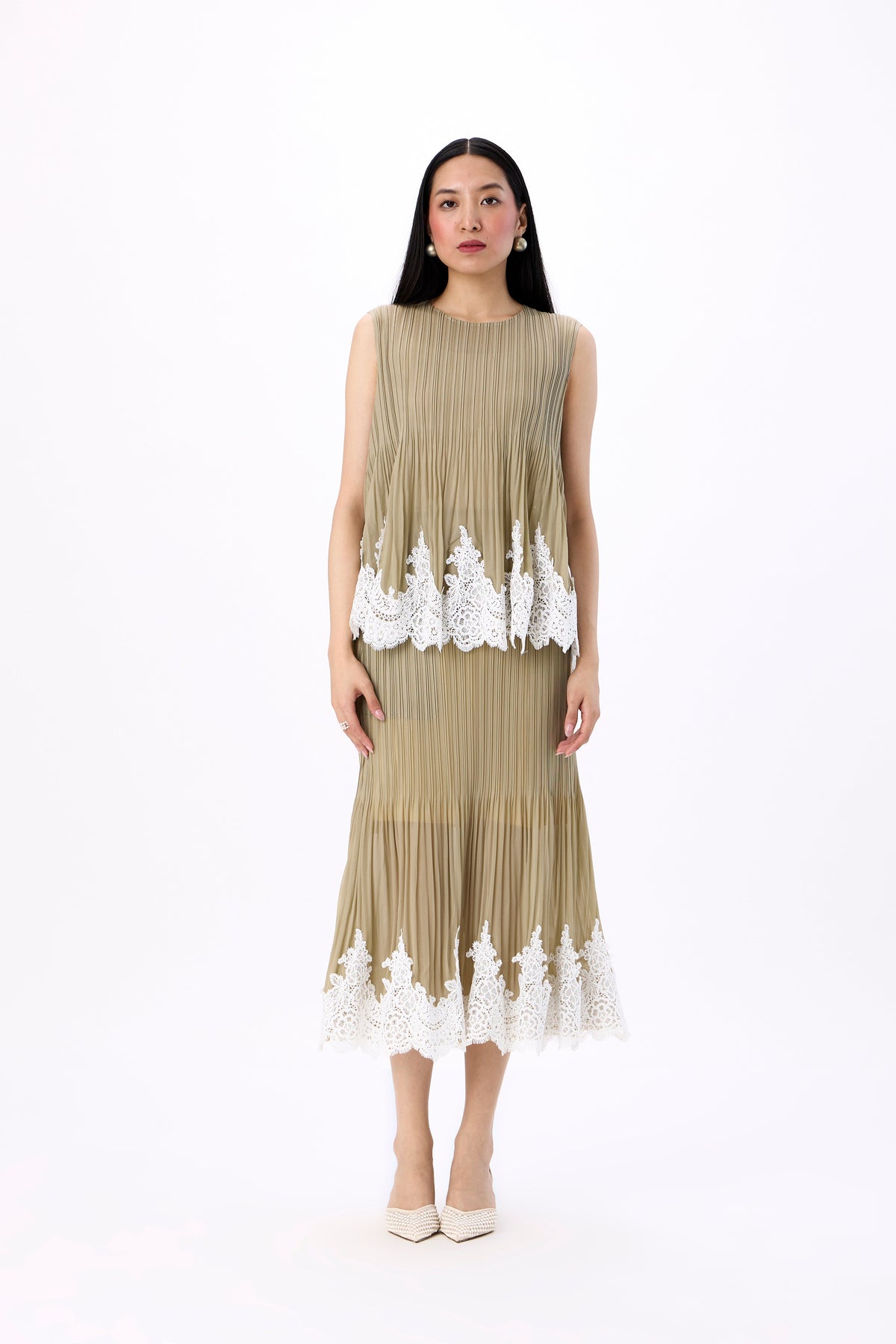 Nerina Set - Oyster Olive