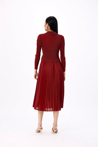 Lillian Wrap Dress - Garnet Brown