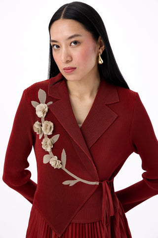Lillian Wrap Dress - Garnet Brown
