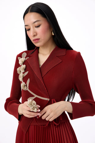 Lillian Wrap Dress - Garnet Brown