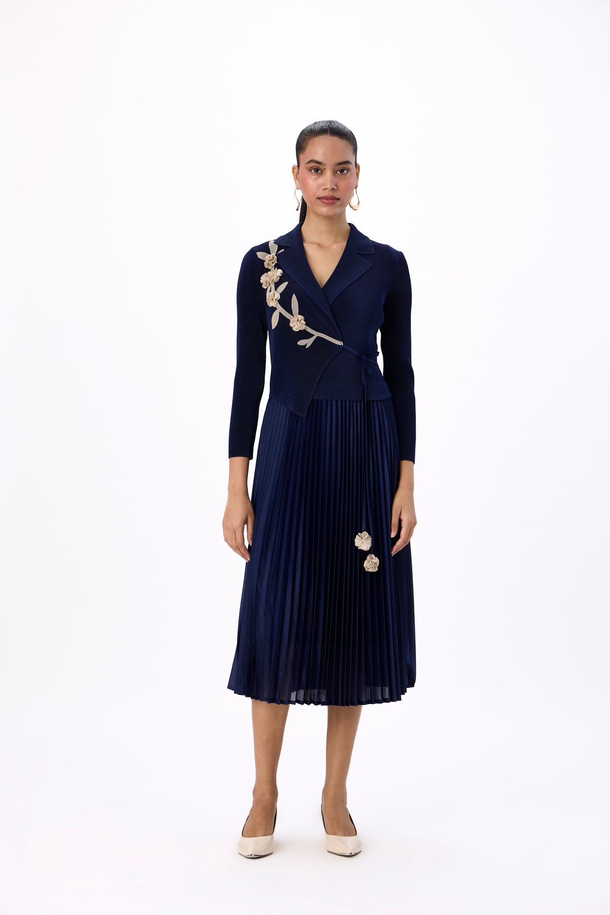 Lillian Wrap Dress - Navy