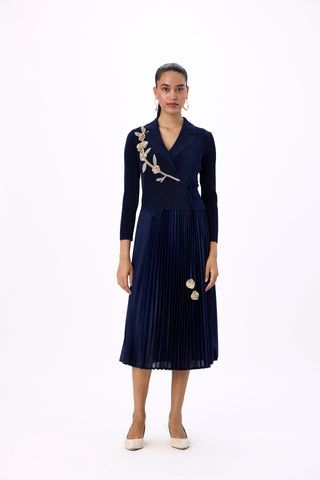 Lillian Wrap Dress - Navy