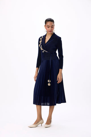 Lillian Wrap Dress - Navy