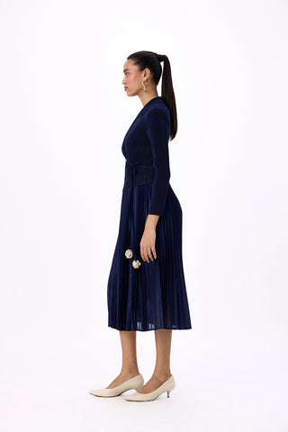 Lillian Wrap Dress - Navy