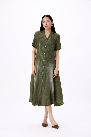 Levy Denim Shirt Dress - Olive