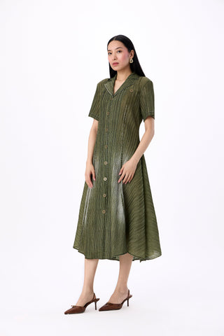 Levy Denim Shirt Dress - Olive