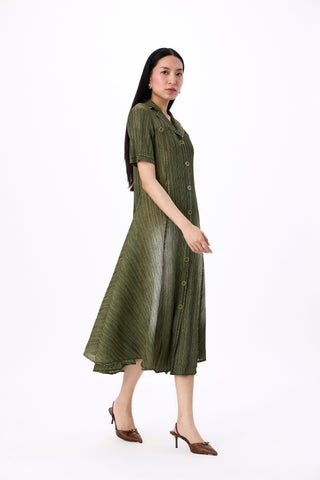 Levy Denim Shirt Dress - Olive