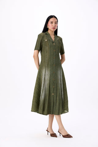 Levy Denim Shirt Dress - Olive