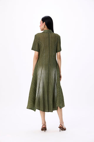 Levy Denim Shirt Dress - Olive