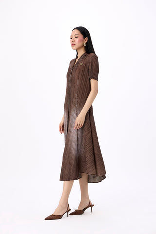 Levy Denim Shirt Dress - Coffee