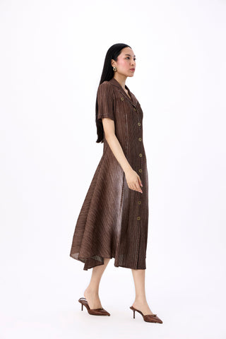 Levy Denim Shirt Dress - Coffee