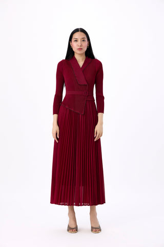 Abigail Wrap Dress - Maroon