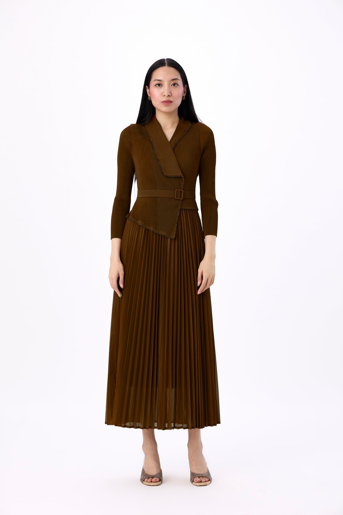 Abigail Wrap Dress - Coffee Brown