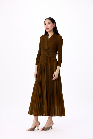Abigail Wrap Dress - Coffee Brown