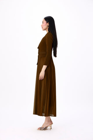 Abigail Wrap Dress - Coffee Brown