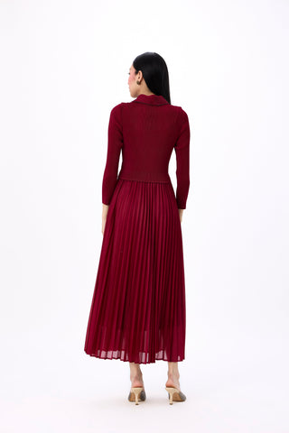 Abigail Wrap Dress - Maroon