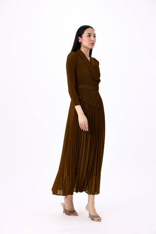 Abigail Wrap Dress - Coffee Brown