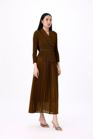Abigail Wrap Dress - Coffee Brown
