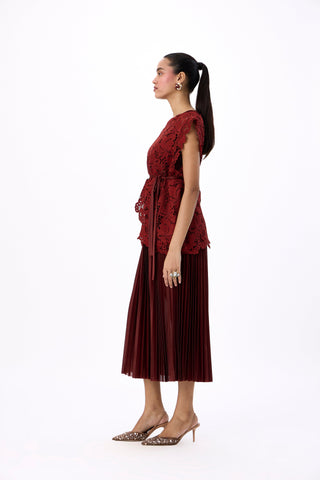 Cora Dress - Garnet Brown