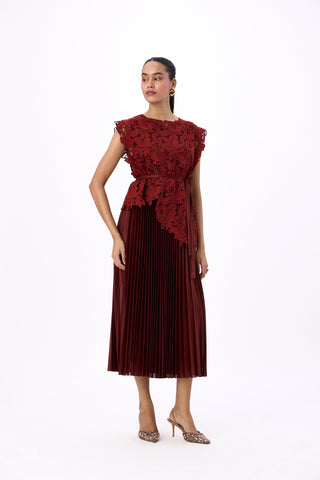 Cora Dress - Garnet Brown