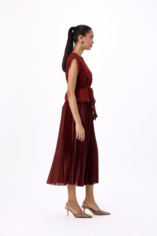 Cora Dress - Garnet Brown