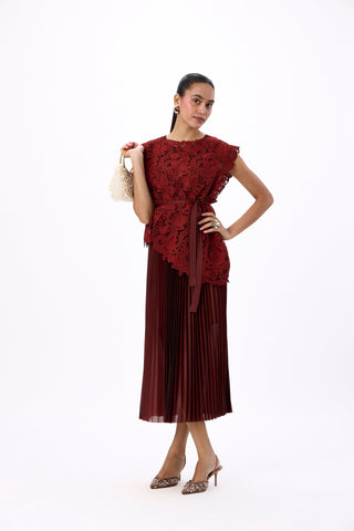 Cora Dress - Garnet Brown
