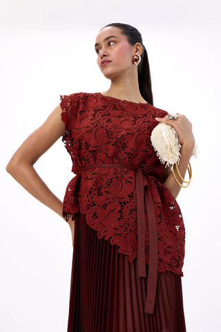 Cora Dress - Garnet Brown