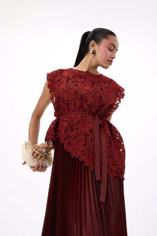 Cora Dress - Garnet Brown