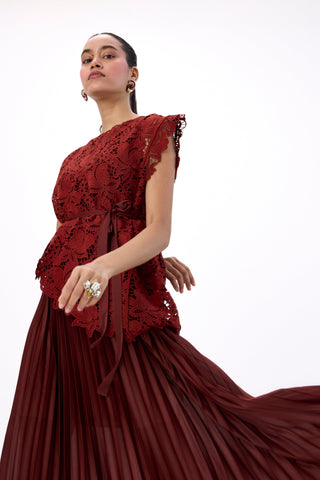 Cora Dress - Garnet Brown